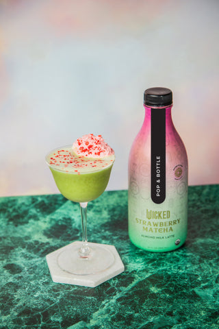 Strawberry Matcha Cloud Martini