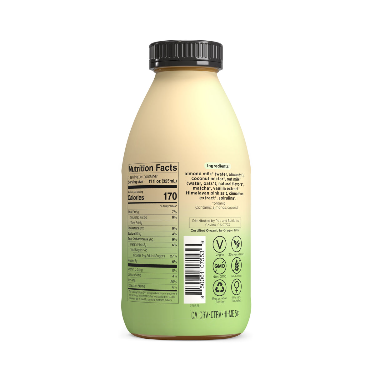 Vanilla Bean Matcha | Almond Milk Latte