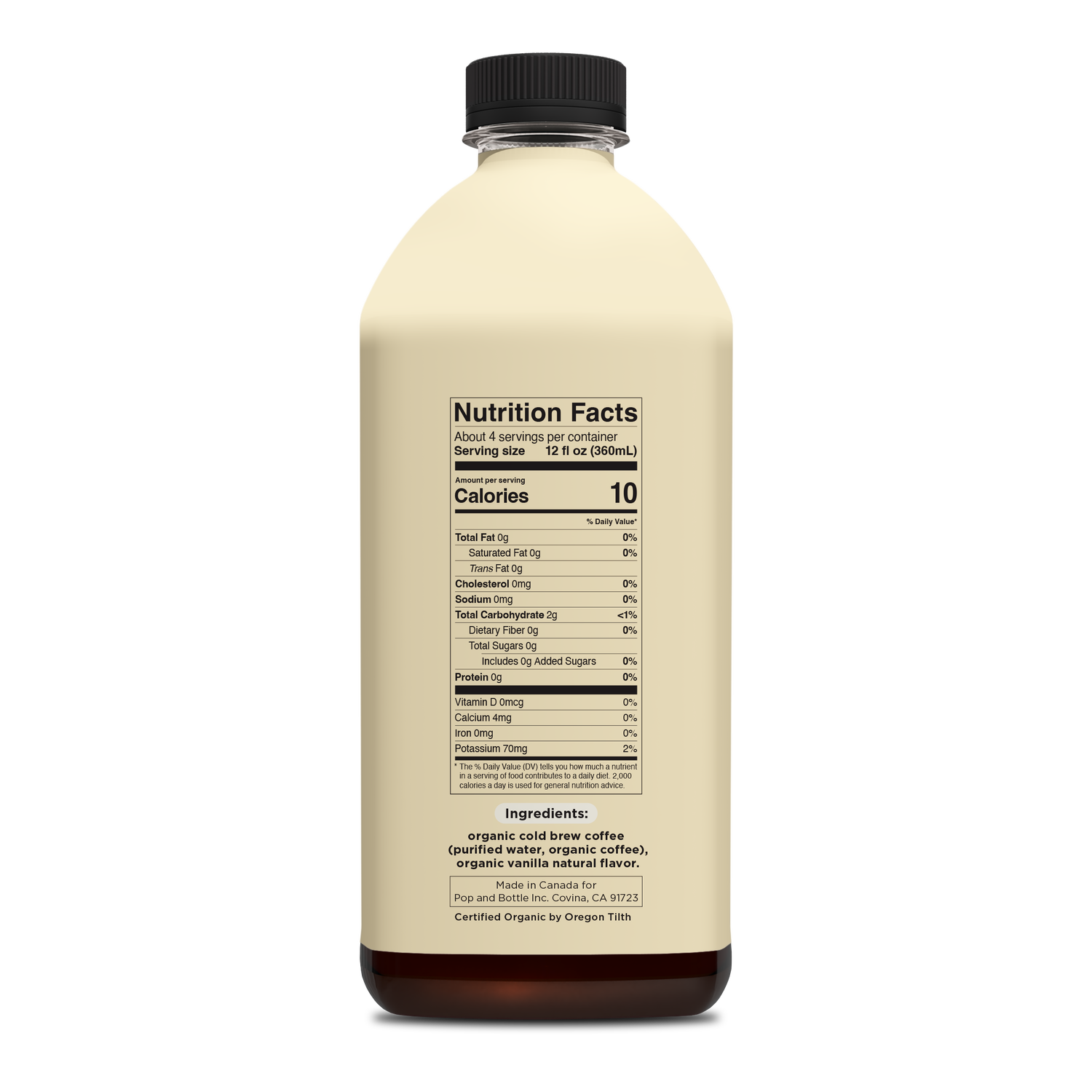 Organic Cold Brew Coffee | Vanilla