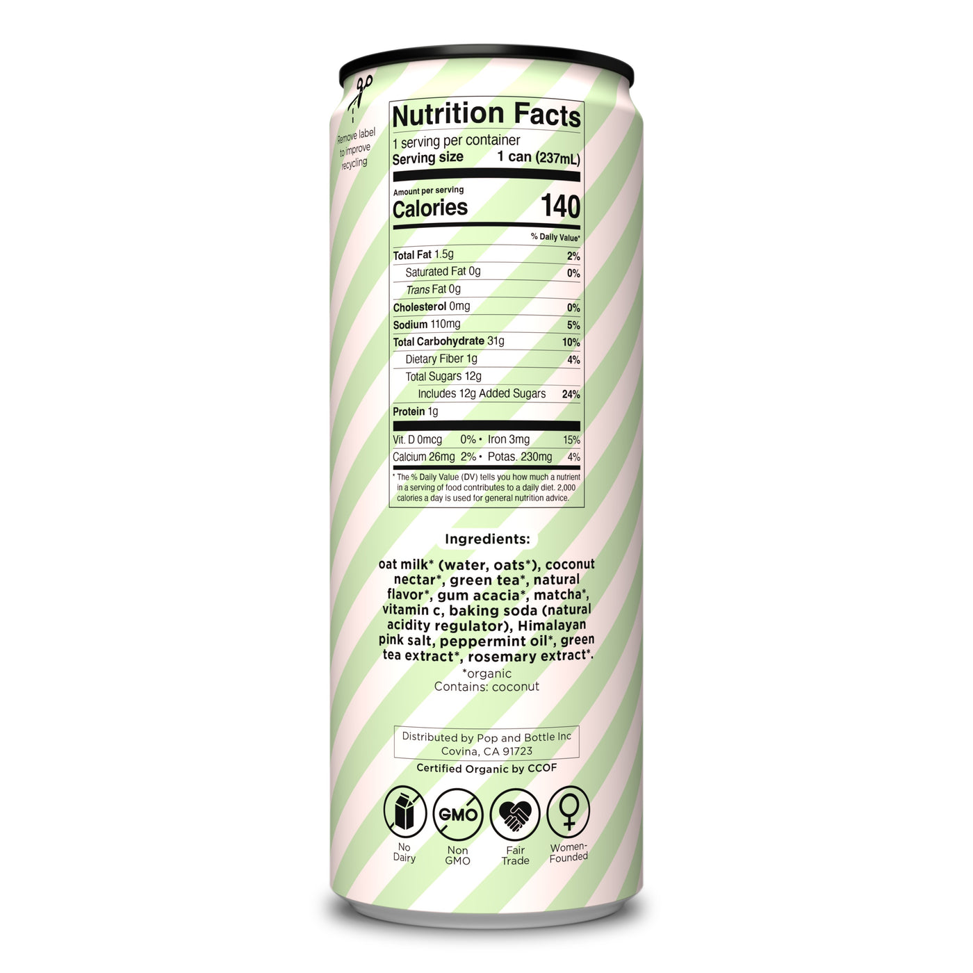 Peppermint Matcha | Oat Milk Latte