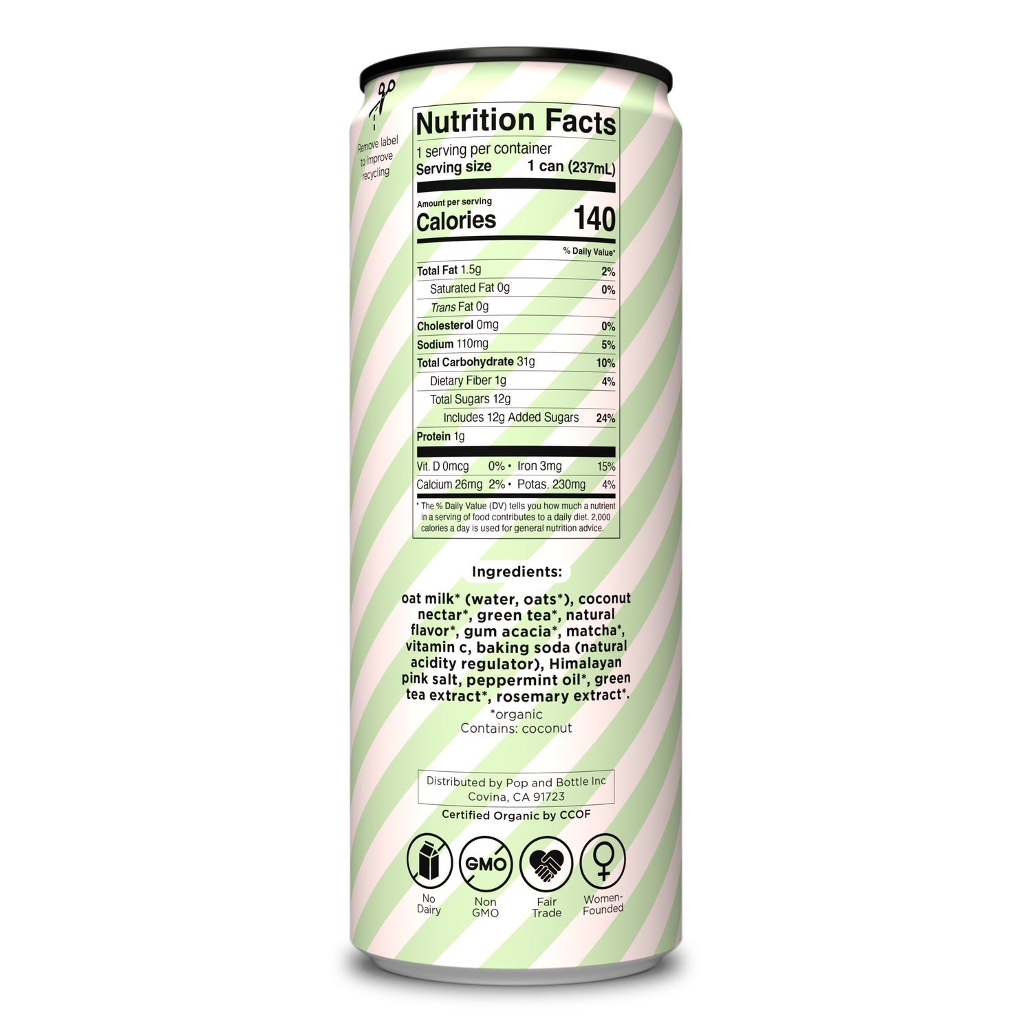 Peppermint Matcha | Oat Milk Latte