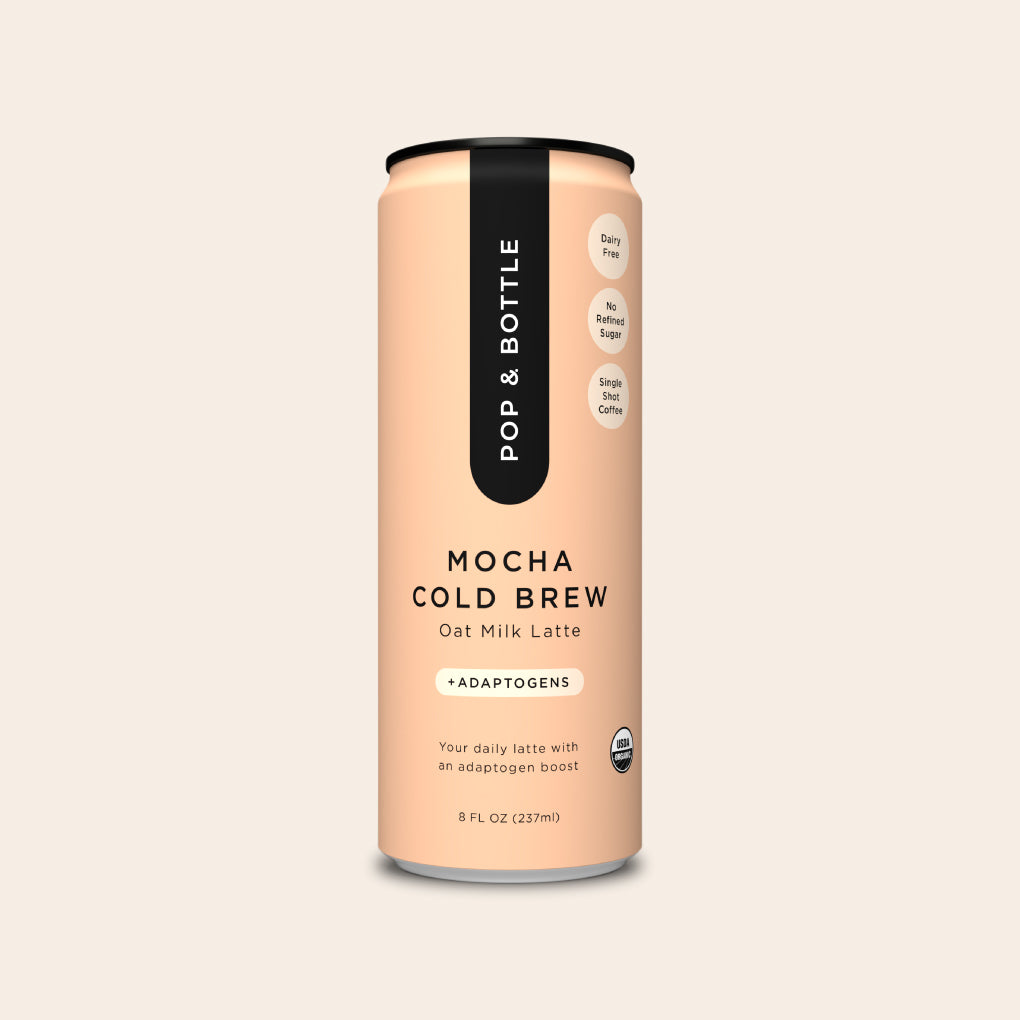 Pop & Bottle Mocha Cold Brew Oat Milk Latte + Adaptogens