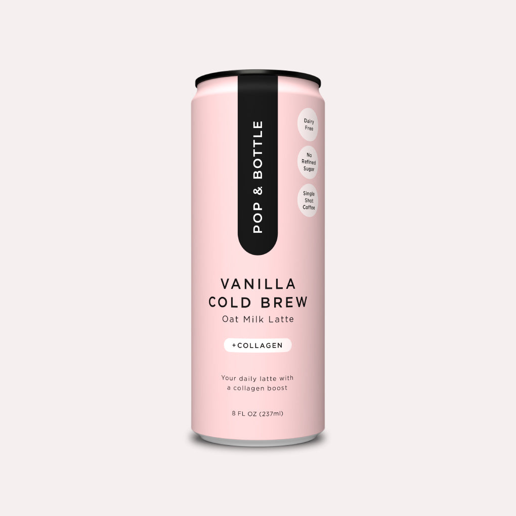 Pop & Bottle Vanilla Cold Brew Oat Milk Latte + Collagen