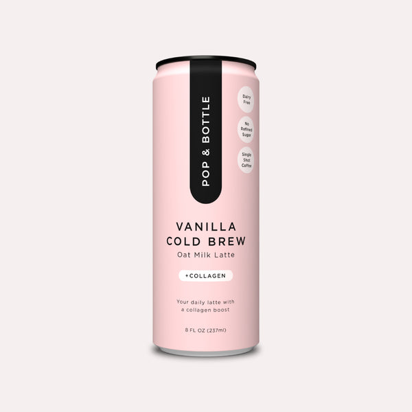 Pop & Bottle Vanilla Cold Brew Oat Milk Latte + Collagen