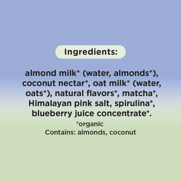 Blueberry Matcha Almond Milk Latte