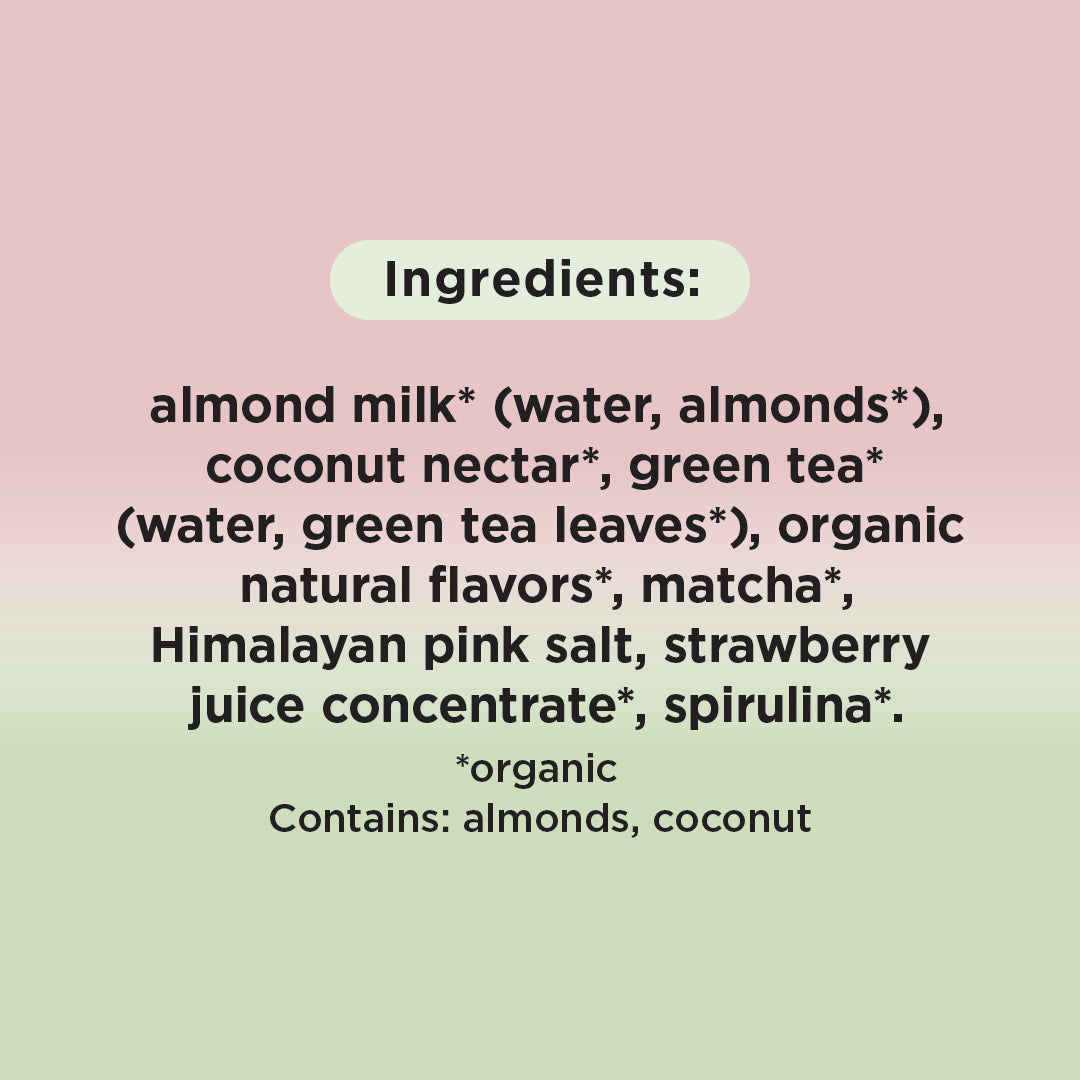 Strawberry Matcha Almond Milk Latte
