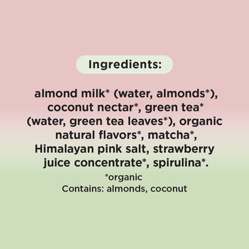Strawberry Matcha Almond Milk Latte