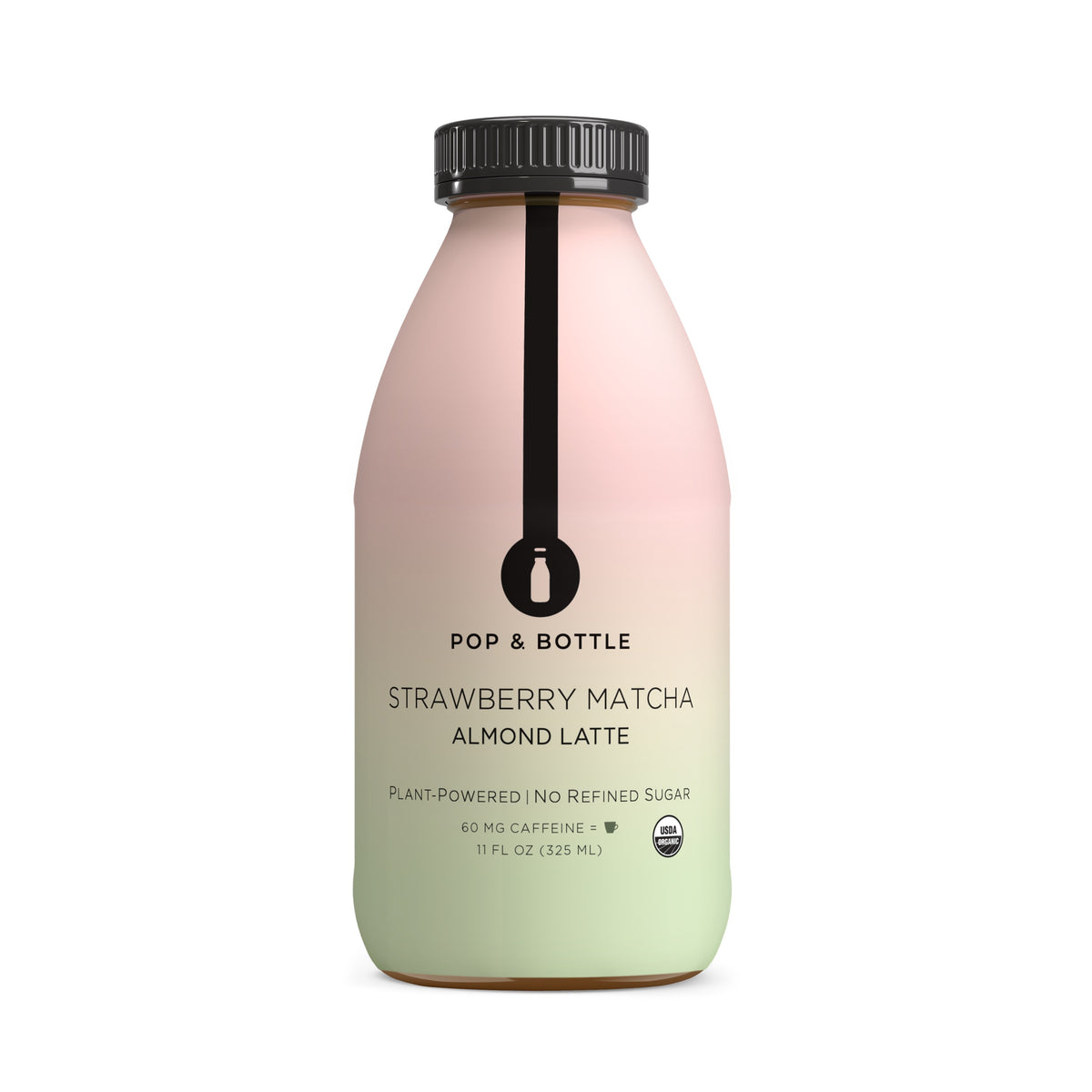 Strawberry Matcha Almond Milk Latte