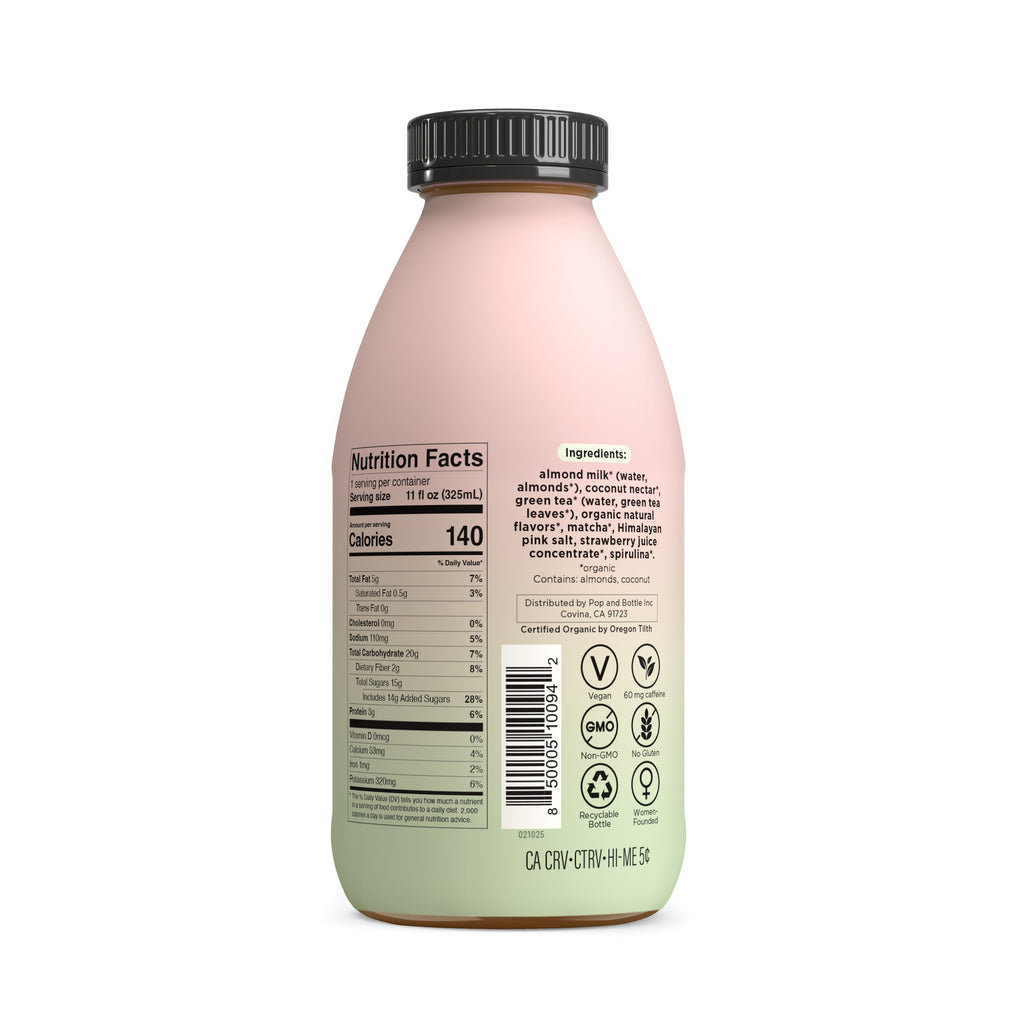 Strawberry Matcha | Almond Milk Latte
