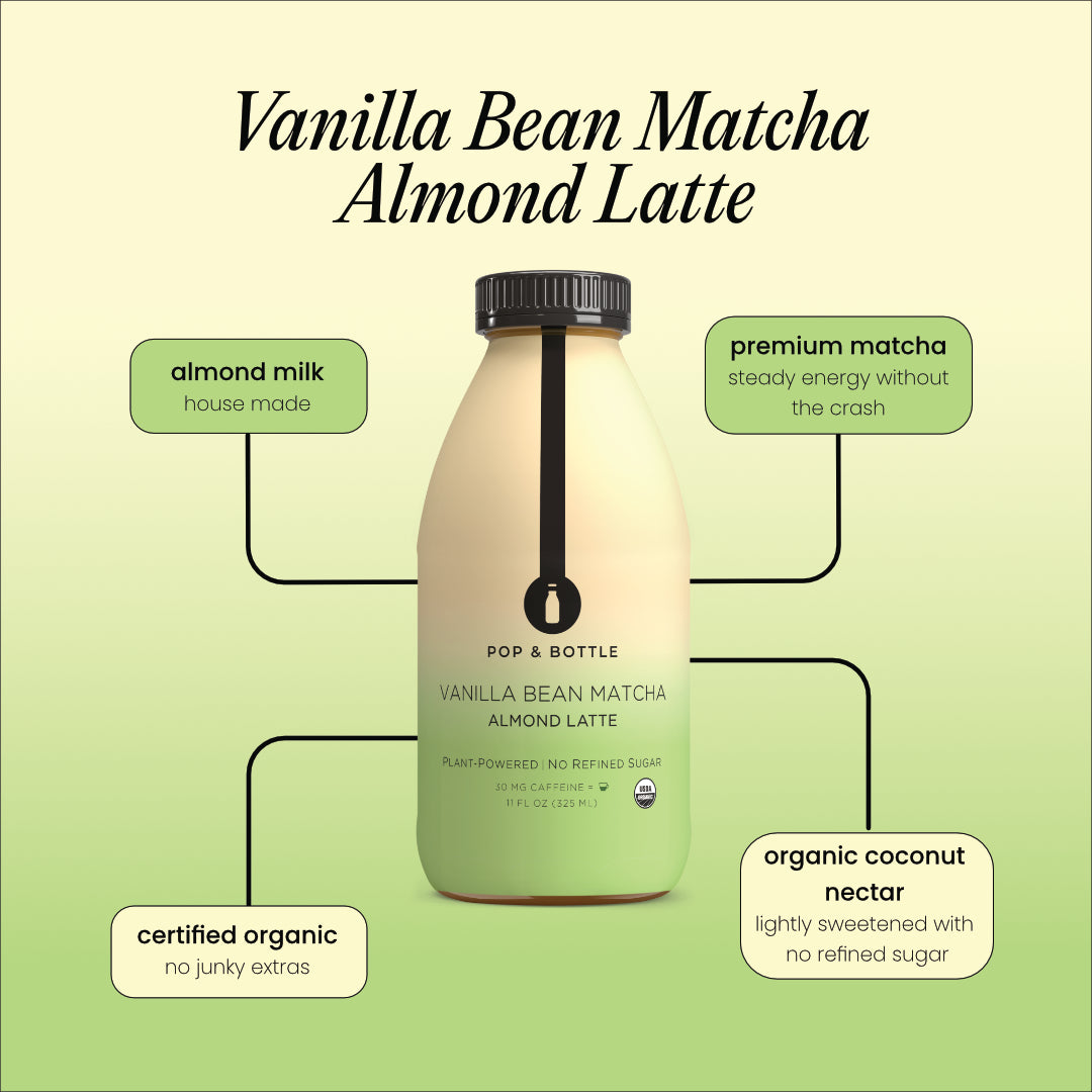 Vanilla Bean Matcha | Almond Milk Latte